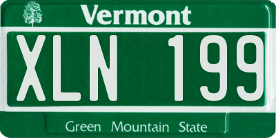 VT license plate XLN199