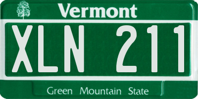 VT license plate XLN211