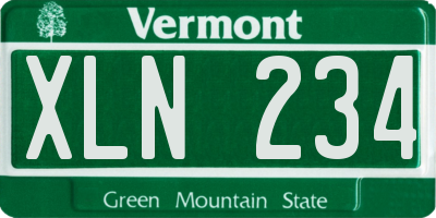 VT license plate XLN234