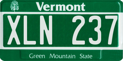 VT license plate XLN237