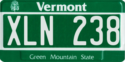 VT license plate XLN238