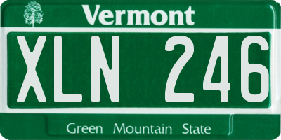 VT license plate XLN246