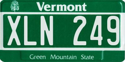VT license plate XLN249