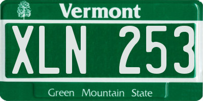 VT license plate XLN253