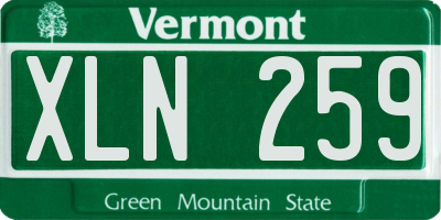 VT license plate XLN259