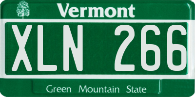 VT license plate XLN266