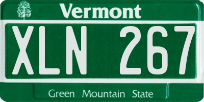 VT license plate XLN267