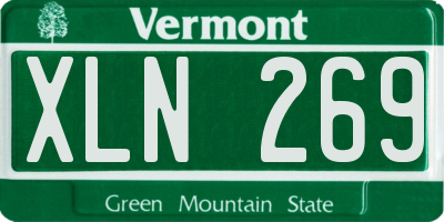 VT license plate XLN269
