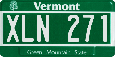 VT license plate XLN271