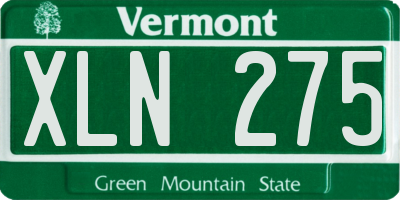 VT license plate XLN275