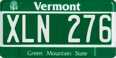 VT license plate XLN276
