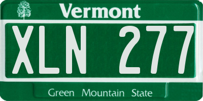 VT license plate XLN277