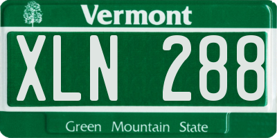 VT license plate XLN288