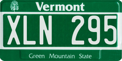 VT license plate XLN295