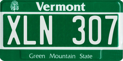 VT license plate XLN307