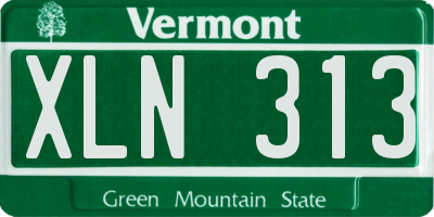 VT license plate XLN313