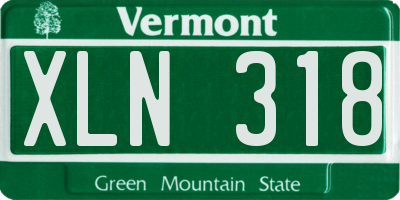 VT license plate XLN318