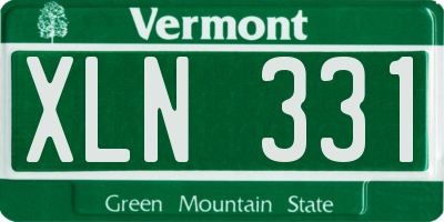 VT license plate XLN331