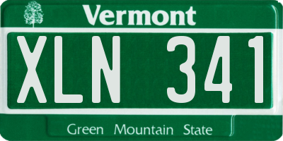 VT license plate XLN341