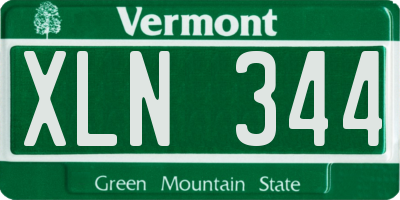VT license plate XLN344