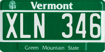 VT license plate XLN346