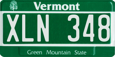 VT license plate XLN348