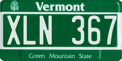 VT license plate XLN367