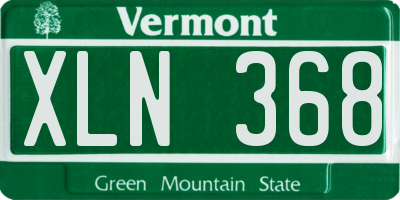VT license plate XLN368
