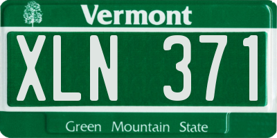 VT license plate XLN371