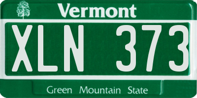 VT license plate XLN373