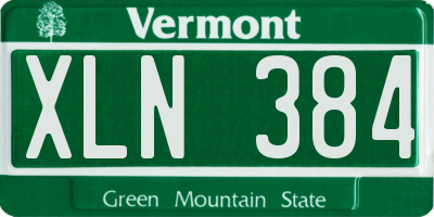 VT license plate XLN384