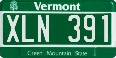 VT license plate XLN391