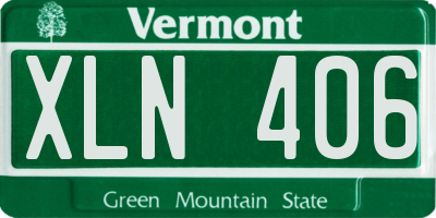 VT license plate XLN406