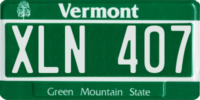 VT license plate XLN407