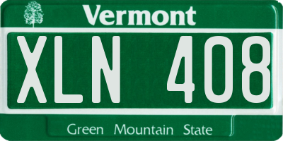 VT license plate XLN408