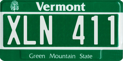VT license plate XLN411