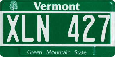 VT license plate XLN427