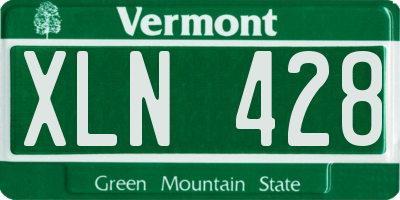 VT license plate XLN428