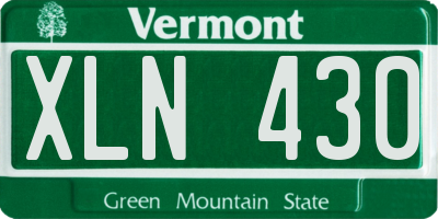 VT license plate XLN430