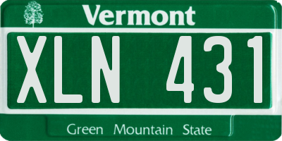VT license plate XLN431