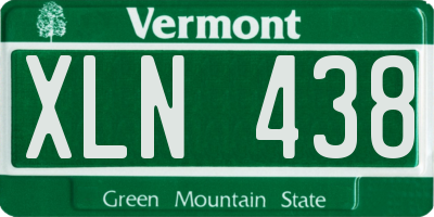 VT license plate XLN438