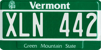 VT license plate XLN442