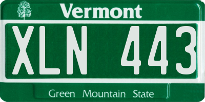 VT license plate XLN443