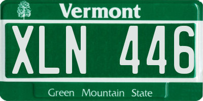 VT license plate XLN446
