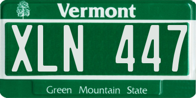 VT license plate XLN447