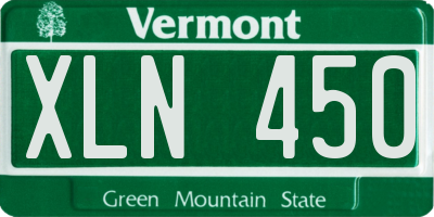 VT license plate XLN450