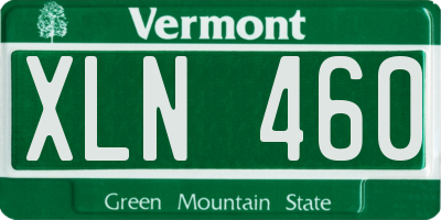 VT license plate XLN460