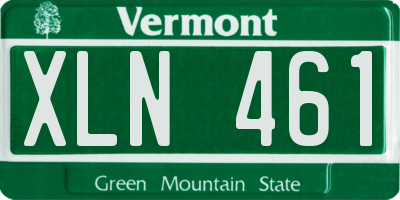 VT license plate XLN461