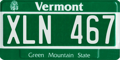 VT license plate XLN467