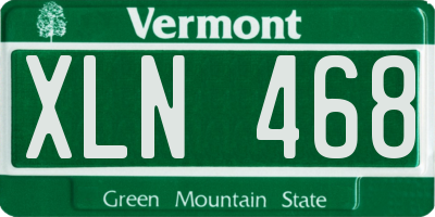 VT license plate XLN468